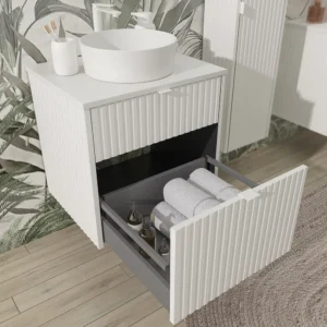 Mueble de baño TREX suspendido 2 cajones BLANCO