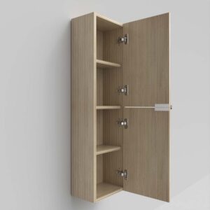 Columna de baño IBERIA suspendida 2 puertas 120 cm x 35 cm x 21 cm acabado ALCATRAZ