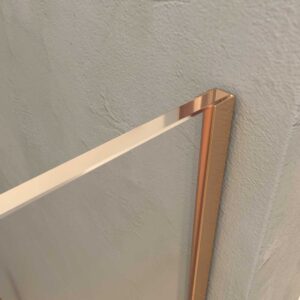 Fijo de ducha mampara ZEN perfil COBRE MATE - Vidrio 10 MM con tratamiento anti-cal incluido