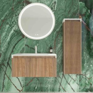 Columna de baño BINARIO  suspendida ROBLE OSCURO