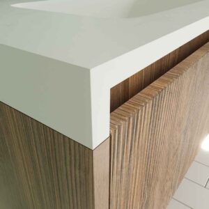 Mueble de baño BINARIO suspendido 1 cajón acabado ROBLE OSCURO