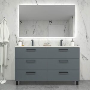 Mueble de baño NEXO con patas 6 cajones GRAFITO