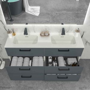 Mueble de baño NEXO con patas 6 cajones GRAFITO