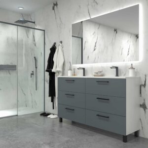 Mueble de baño NEXO con patas 6 cajones GRAFITO