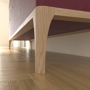 Mueble de baño VICENT con patas 6 cajones encimera Solid Surface 2 lavabos
