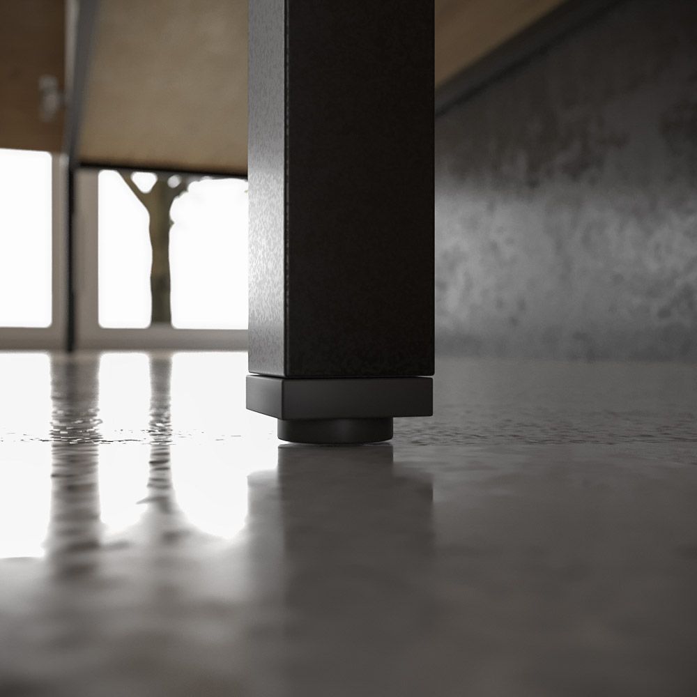 Mueble de baño ELLA con patas 3 puertas con tapa SOLID SURFACE 2 senos ROBLE CLARO - Imagen 8
