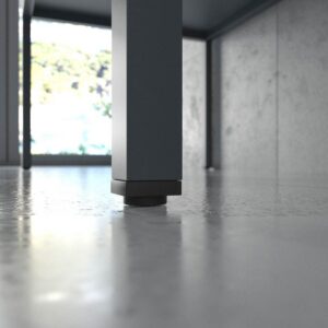 Mueble de baño con patas 2 cajones SMILE con lavabo Solid Surface GRAFITO