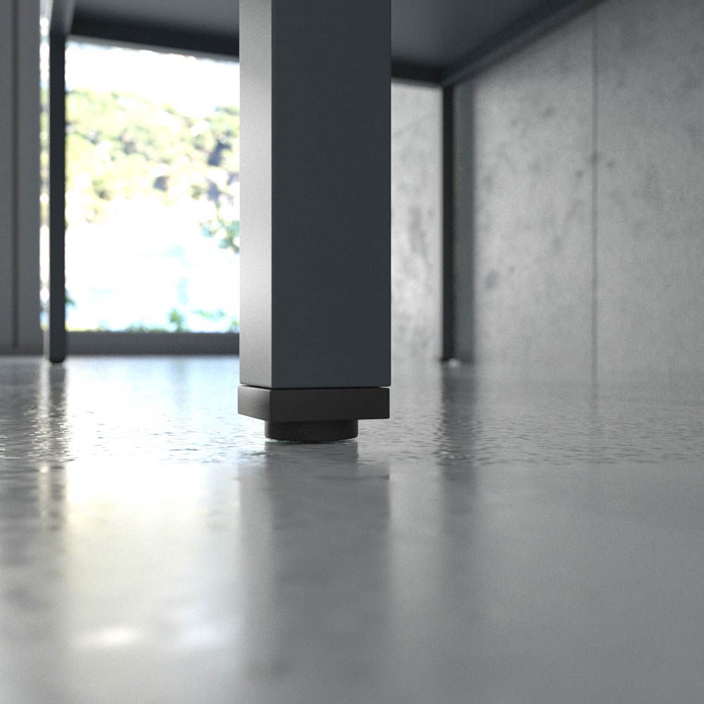 Mueble de baño con patas 2 cajones SMILE con lavabo Solid Surface GRAFITO - Imagen 2