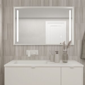Mueble de baño VICENT con patas 2 cajones / 1 puerta encimera Solid Surface