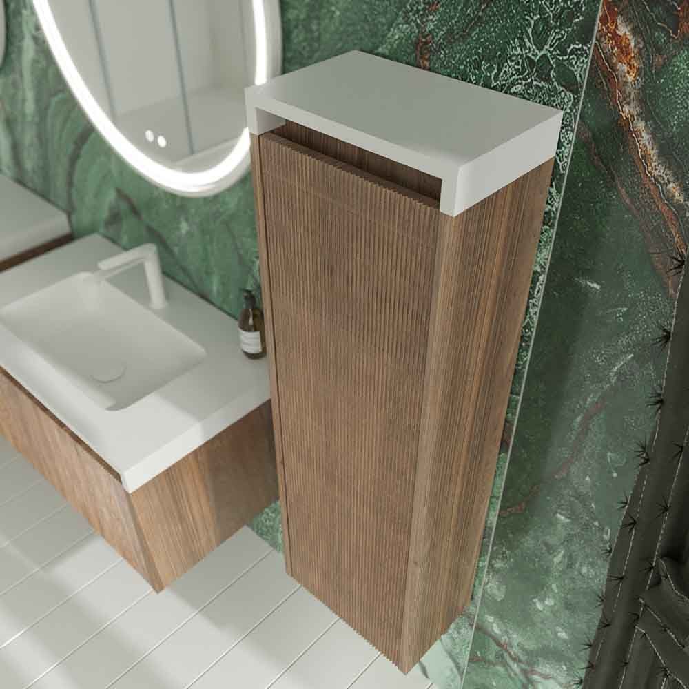 Columna de baño BINARIO suspendida ROBLE OSCURO
