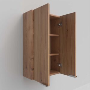 Columna de baño IBERIA suspendida 2 puertas 80 cm x50 cm x 21 cm acabado MOHAVE