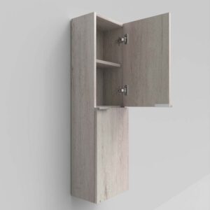 Columna de baño IBERIA suspendida 2 puertas 120 cm x 35 cm x 21 cm acabado ROBLE MOZART
