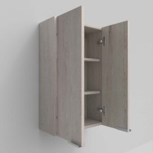 Columna de baño IBERIA suspendida 2 puertas 80 cm x 50 cm x 21 cm acabado ROBLE MOZART