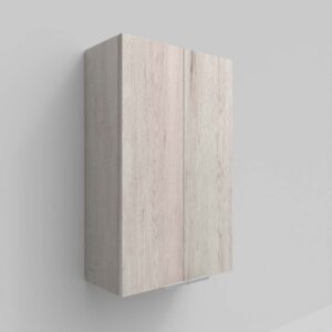 Columna de baño IBERIA suspendida 2 puertas 80 cm x 50 cm x 21 cm acabado ROBLE MOZART