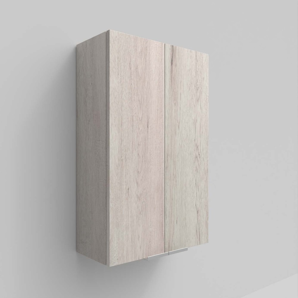 Columna de baño IBERIA suspendida 2 puertas 80 cm x 50 cm x 21 cm acabado ROBLE MOZART