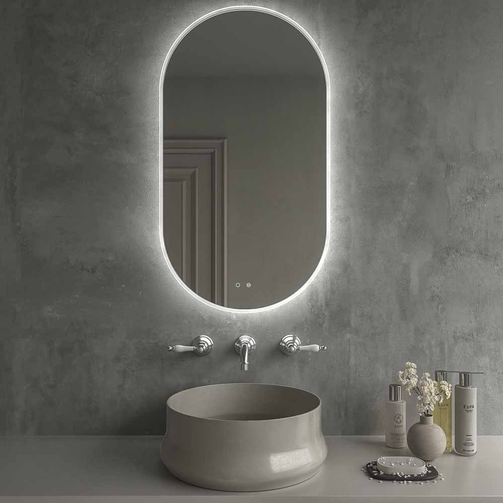 Espejo eliptico BEGIN con LED perimetral frontal