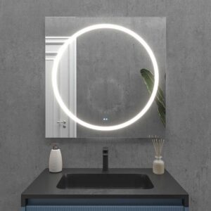 Espejo a medida SMART con luz led frontal . Altavoces. Anti vaho. Espejo aumento. Reloj