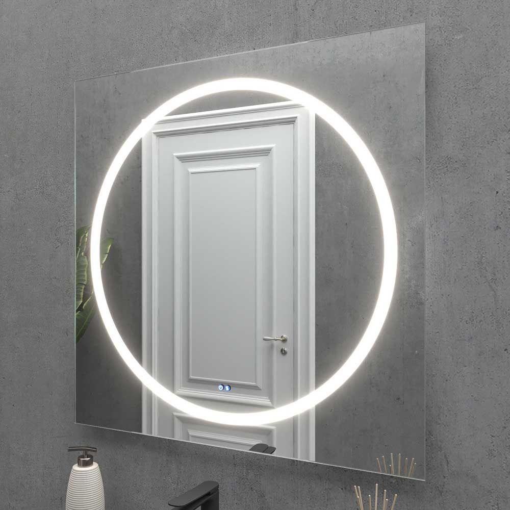 Espejo a medida SMART con luz led frontal . Altavoces. Anti vaho. Espejo aumento. Reloj