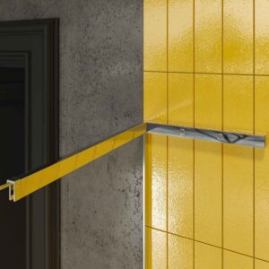 Fijo de ducha mampara ZEN  sin brazo de seguridad - Vidrio 8 MM con tratamiento anti-cal incluido ACERO INOX