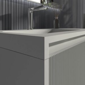 Mueble de baño BINARIO suspendido 2 cajones acabado PERLADO