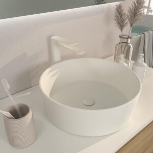 Mueble de baño suspendido 2 cajones CARMEN con tapa lavabo SOLID SURFACE Osiris