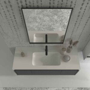 Mueble de baño BINARIO suspendido 3 cajones acabado GRAFITO