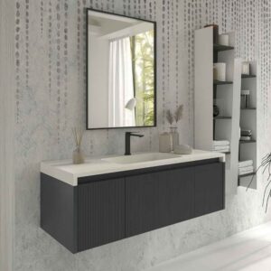 Mueble de baño BINARIO suspendido 3 cajones acabado GRAFITO