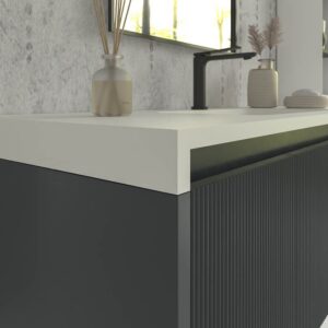 Mueble de baño BINARIO suspendido 3 cajones acabado GRAFITO