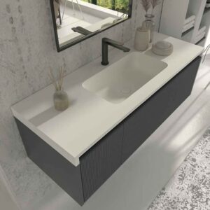 Mueble de baño BINARIO suspendido 3 cajones acabado GRAFITO