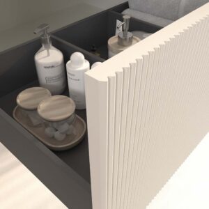 Mueble de baño BINARIO suspendido 1 cajón acabado BLANCO