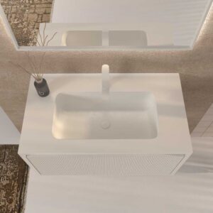 Mueble de baño BINARIO suspendido 1 cajón acabado BLANCO