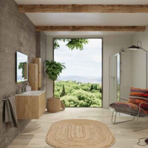Mueble de baño MILO suspendido 1 cajón acabado ROBLE TEXAS