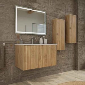 Mueble de baño MILO suspendido 1 cajón acabado ROBLE TEXAS