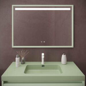 Mueble de baño ELEN con patas 1 cajón - 1 balda inferior VERDE BLANQUECINO
