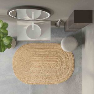 Mueble de baño suspendido 2 cajones MILIA con lavabo Solid Surface MARRON