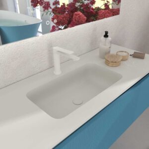 Mueble de baño BINARIO suspendido 3 cajones acabado AZUL OCEAN