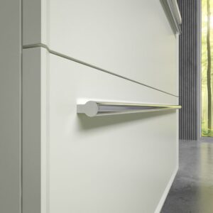 Mueble de baño suspendido 2 cajones BREMA con lavabo Solid Surface BLANCO