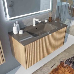 Mueble de baño MILO suspendido 1 cajón acabado ROBLE TEXAS