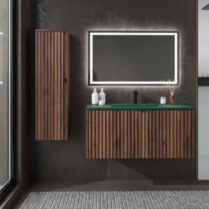 Mueble de baño MILO suspendido 1 cajón acabado OLMO