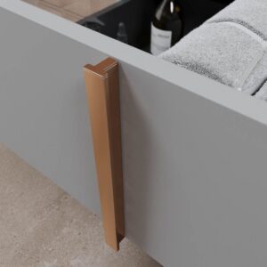 Mueble de baño NORMA suspendido 2 cajónes acabado  GRIS SEÑAL