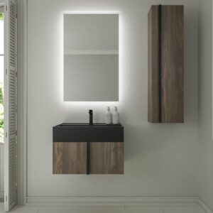 Mueble de baño NORMA suspendido 1 cajón acabado  OLMO WABI