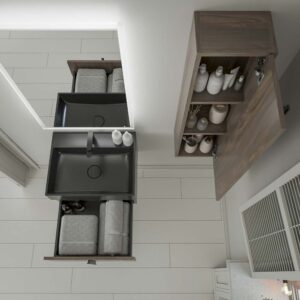 Mueble de baño NORMA suspendido 1 cajón acabado  OLMO WABI
