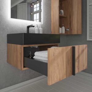 Mueble de baño NORMA suspendido 1 cajón acabado  ROBLE CLARO