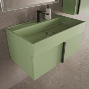 Mueble de baño NORMA suspendido 1 cajón acabado  VERDE PALIDO