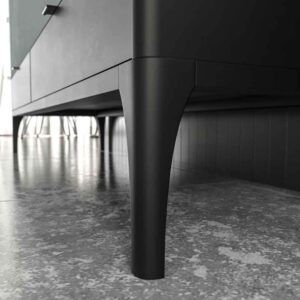 Mueble de baño VICENT con patas 4 cajones encimera Solid Surface con lavabo HORUS