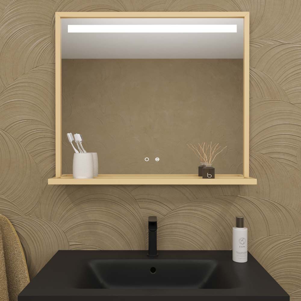 Mueble de baño con patas 2 cajones SMILE con lavabo Solid Surface BEIGE - Imagen 5