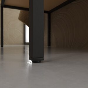 Mueble de baño con patas 2 cajones SMILE con lavabo Solid Surface BEIGE