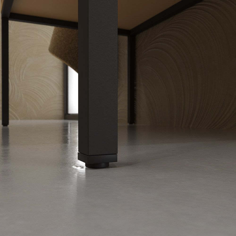 Mueble de baño con patas 2 cajones SMILE con lavabo Solid Surface BEIGE - Imagen 4