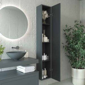 Columna de baño 1 puerta suspendida 170 cm x 35 cm x 25 cm acabado  AZUL TURQUESA