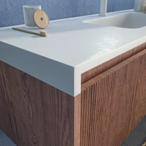 Mueble de baño BINARIO suspendido 3 cajones acabado ABEDUL